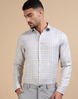 Subtle Light Formal Check Shirt