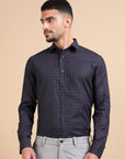 Black Checkered Jacquard Shirt