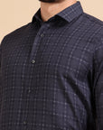 Black Checkered Jacquard Shirt