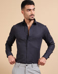 Black Checkered Jacquard Shirt