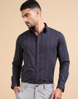 Navy Pureplay Stripe Shirt