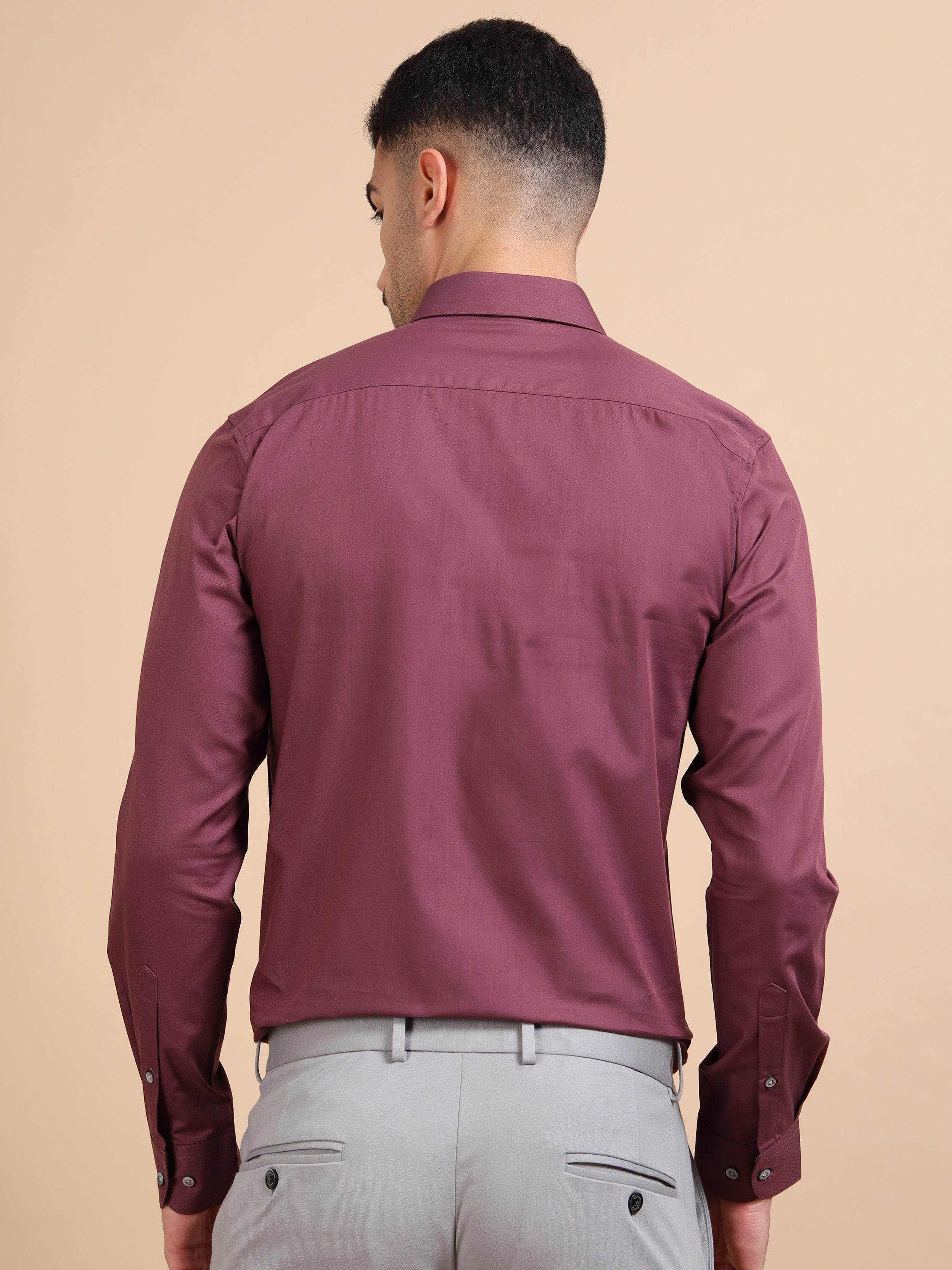 Maroon Paneled Occasion Shirt