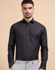 Amazing Black Check Formal Shirt