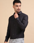 Amazing Black Check Formal Shirt