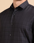 Amazing Black Check Formal Shirt