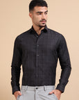 Amazing Black Check Formal Shirt