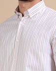 Pink Premium Stripe Casual Shirt