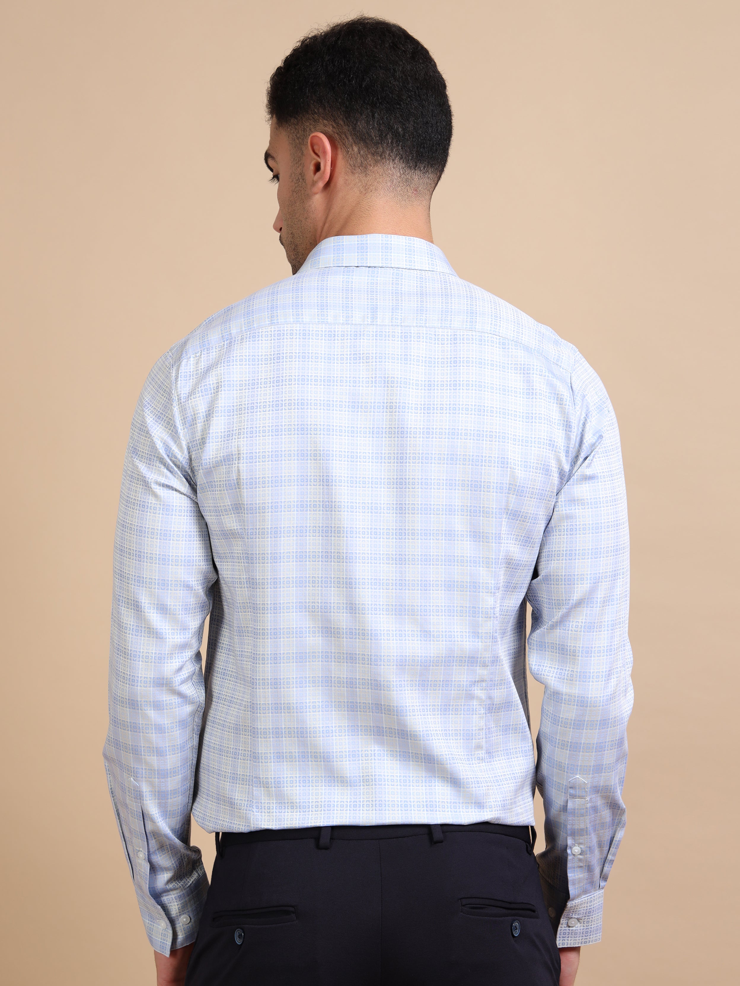 Blue Formal Check Shirt