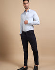 Blue Formal Check Shirt