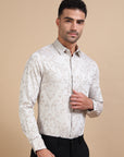 Cream Special Jacquard Shirt