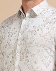 Cream Special Jacquard Shirt