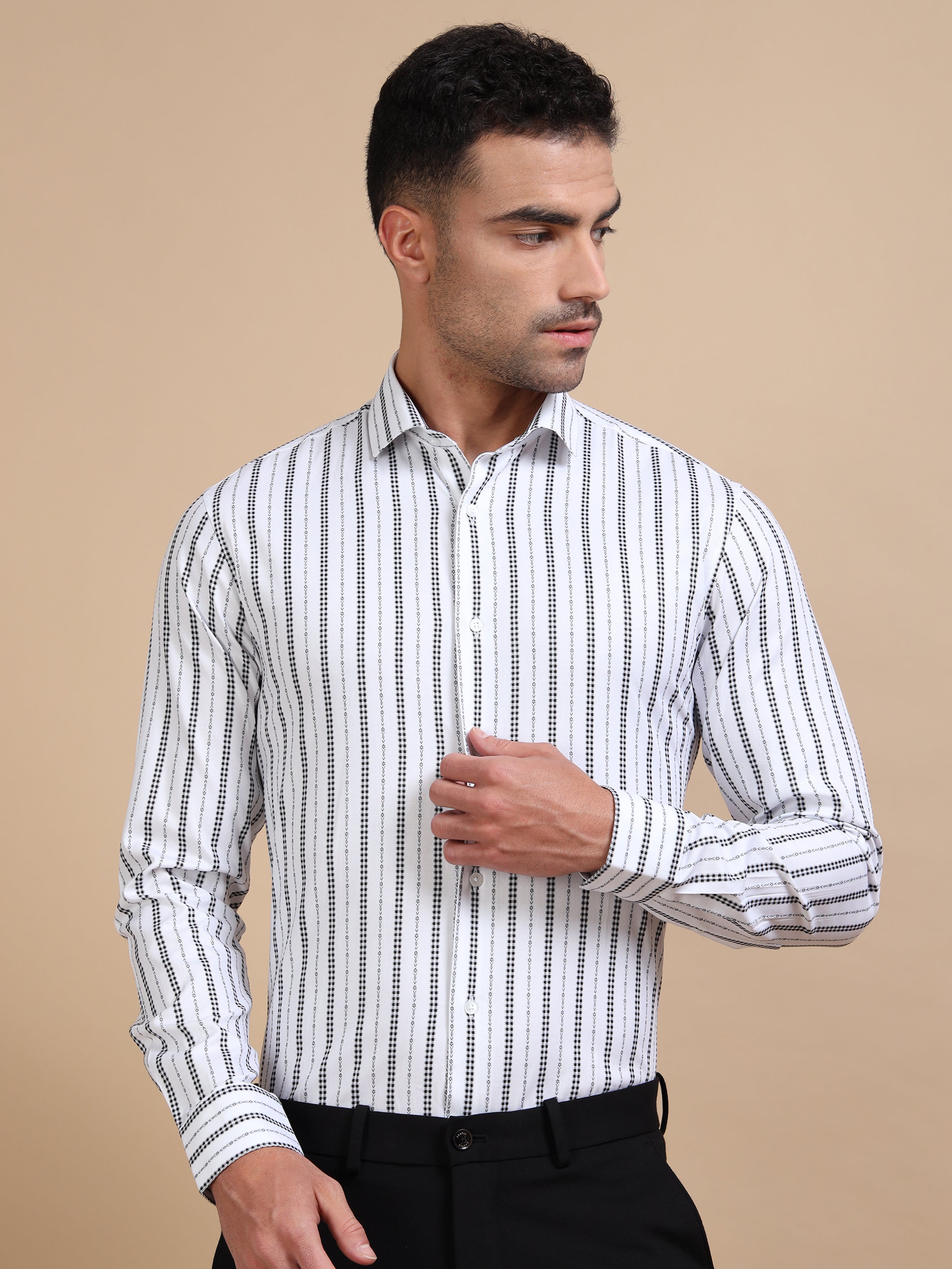 Black White Stripe Shirt