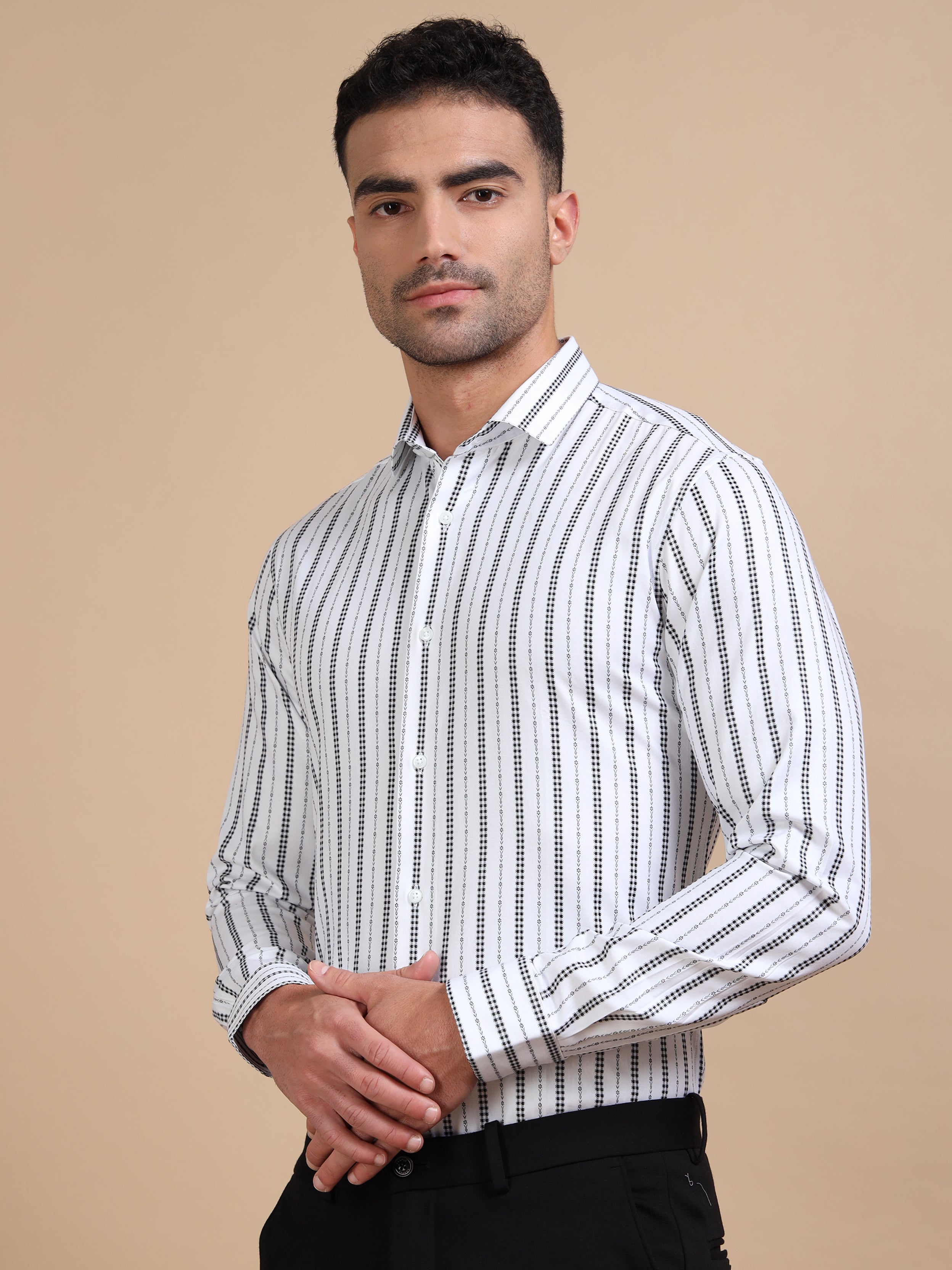 Black White Stripe Shirt