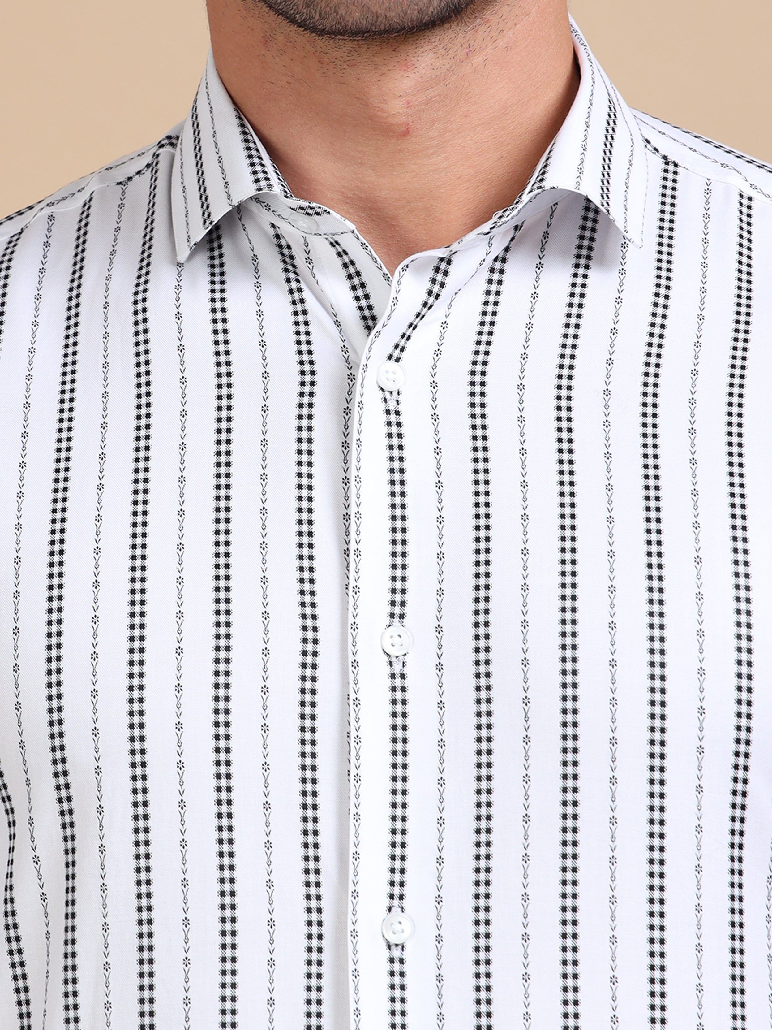 Black White Stripe Shirt