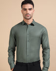 Green Mockleno Formal Shirt