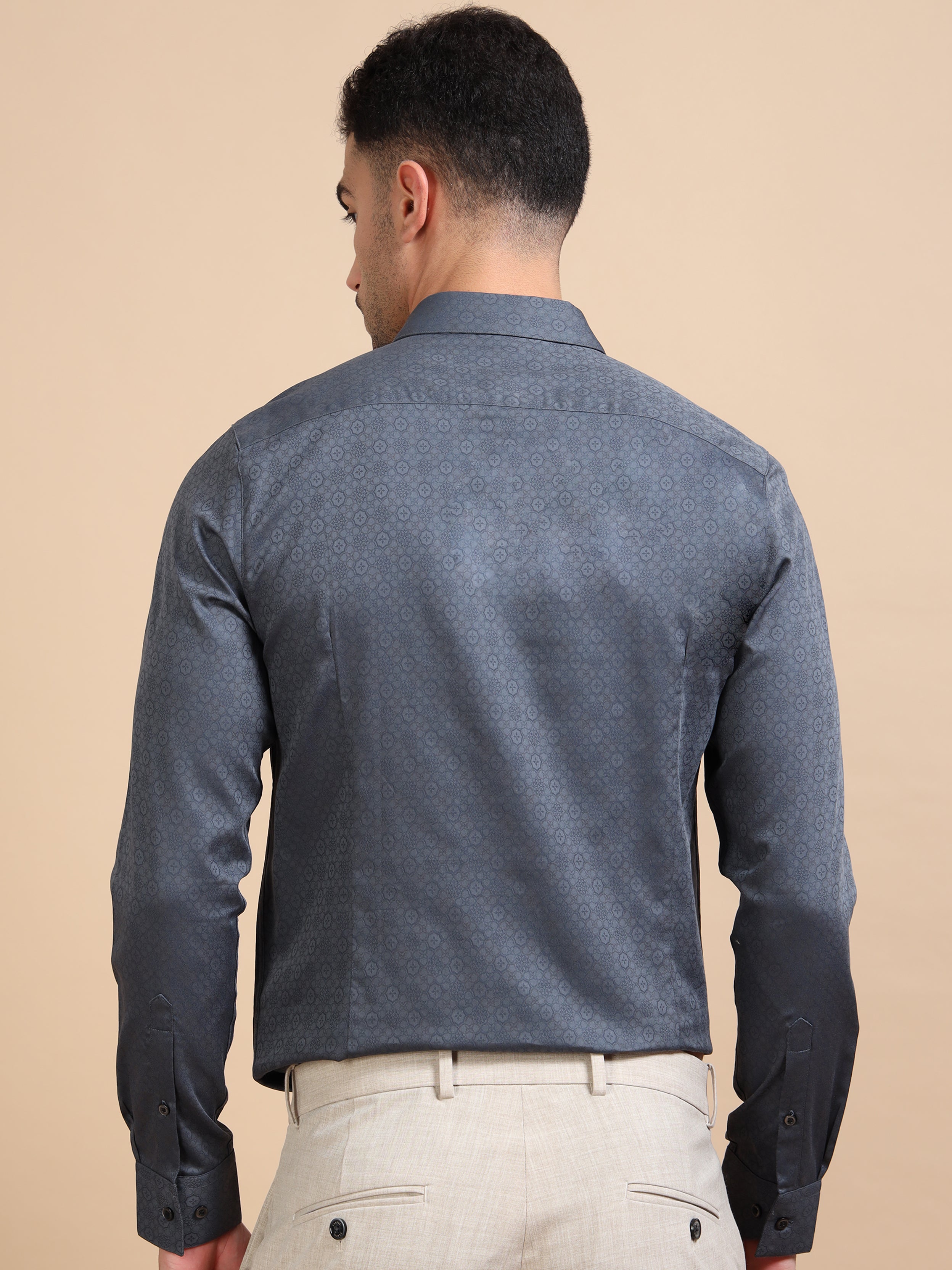 Grey Small Jacquard Shirt