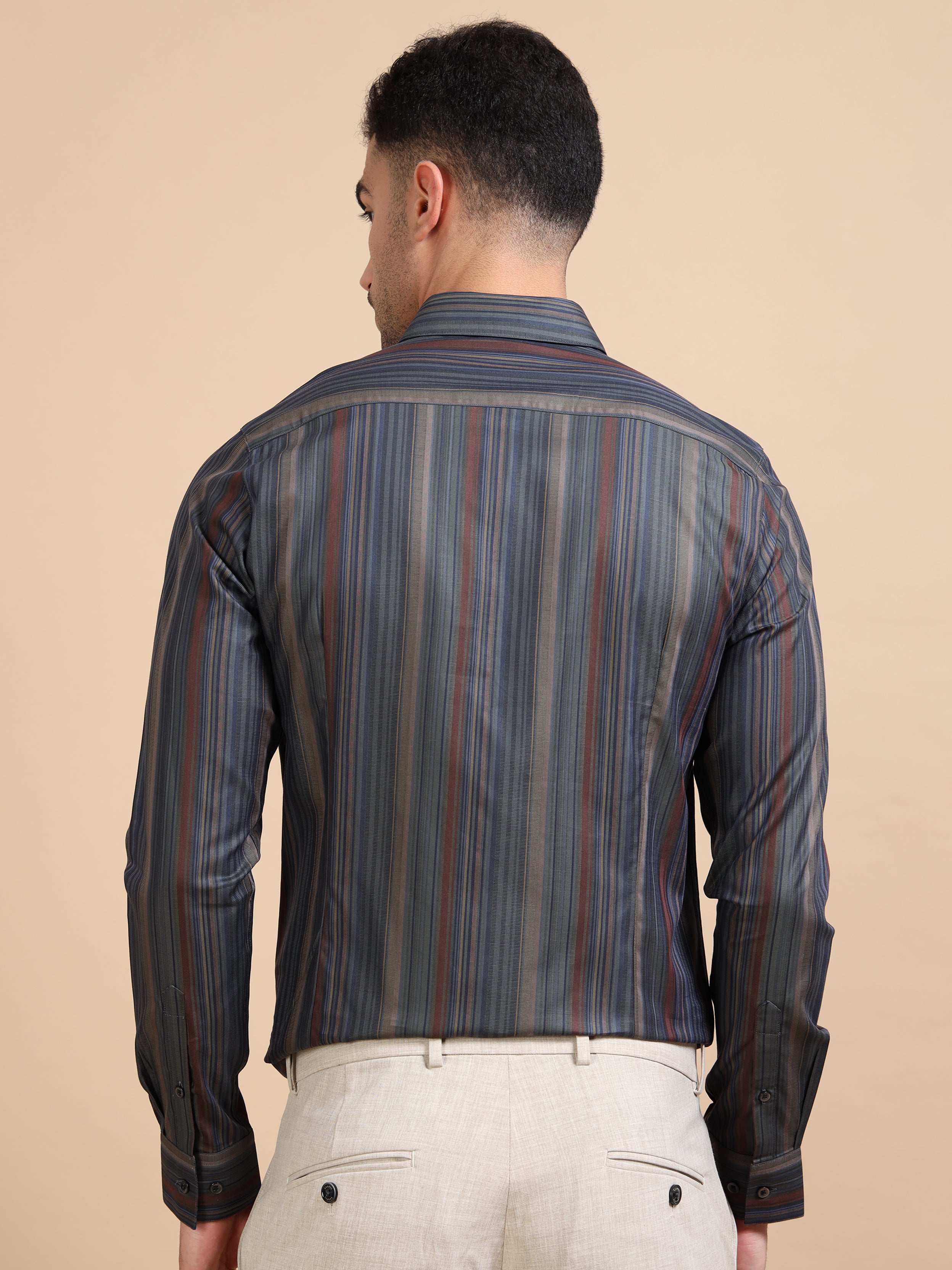 Cobalt Stripe Formal Shirt