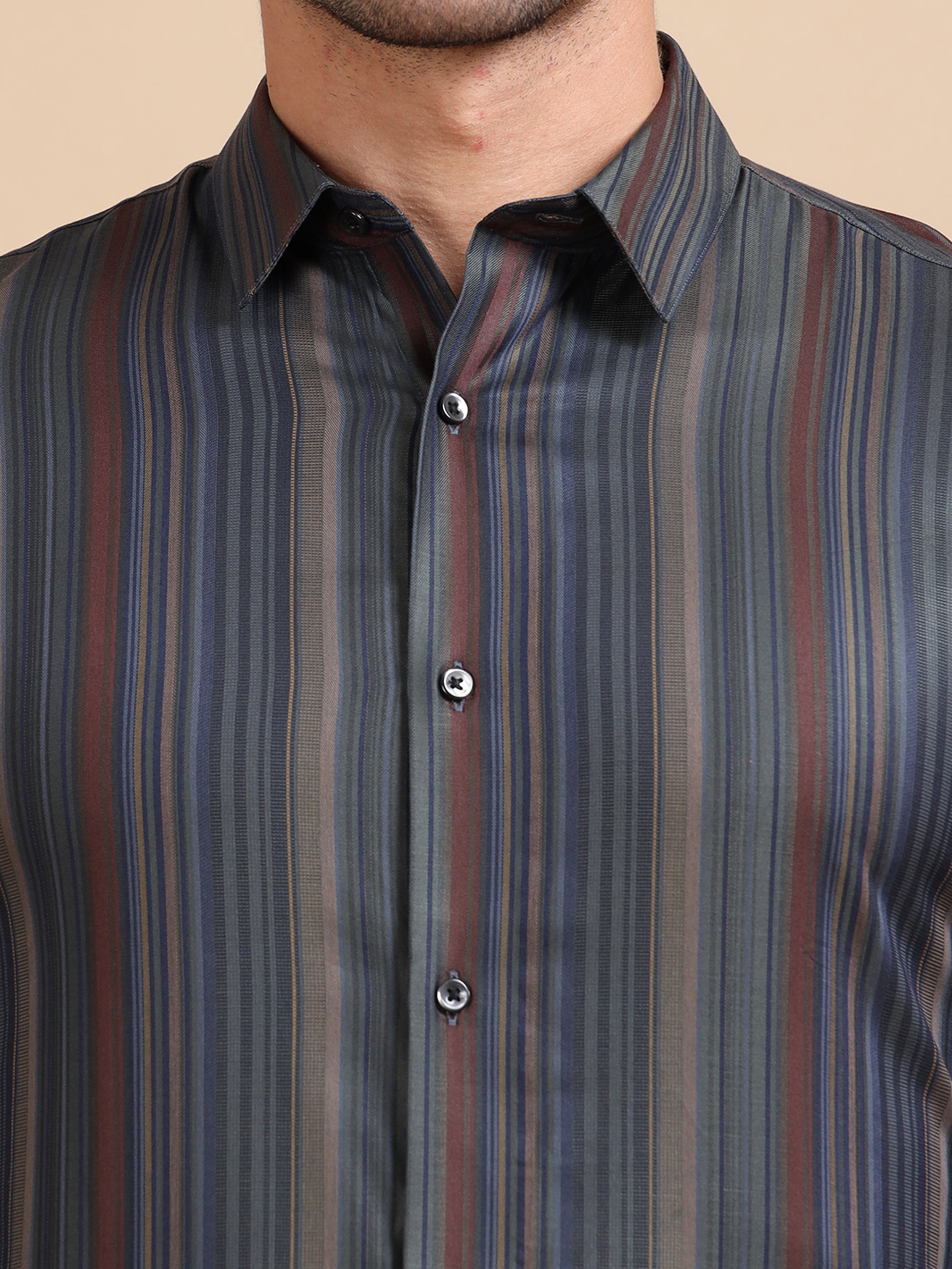 Cobalt Stripe Formal Shirt