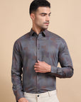 Grey Jacquard Festive Shirt