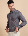 Grey Jacquard Festive Shirt