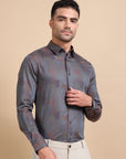 Grey Jacquard Festive Shirt