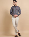 Grey Jacquard Festive Shirt