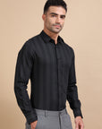 Black Stripe Jacquard Shirt