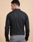 Black Stripe Jacquard Shirt