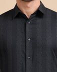 Black Stripe Jacquard Shirt