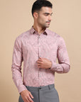 Pink Formal Jacquard Shirt