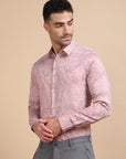 Pink Formal Jacquard Shirt