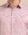 Pink Formal Jacquard Shirt