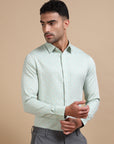 Green Jacquard Festive Shirt