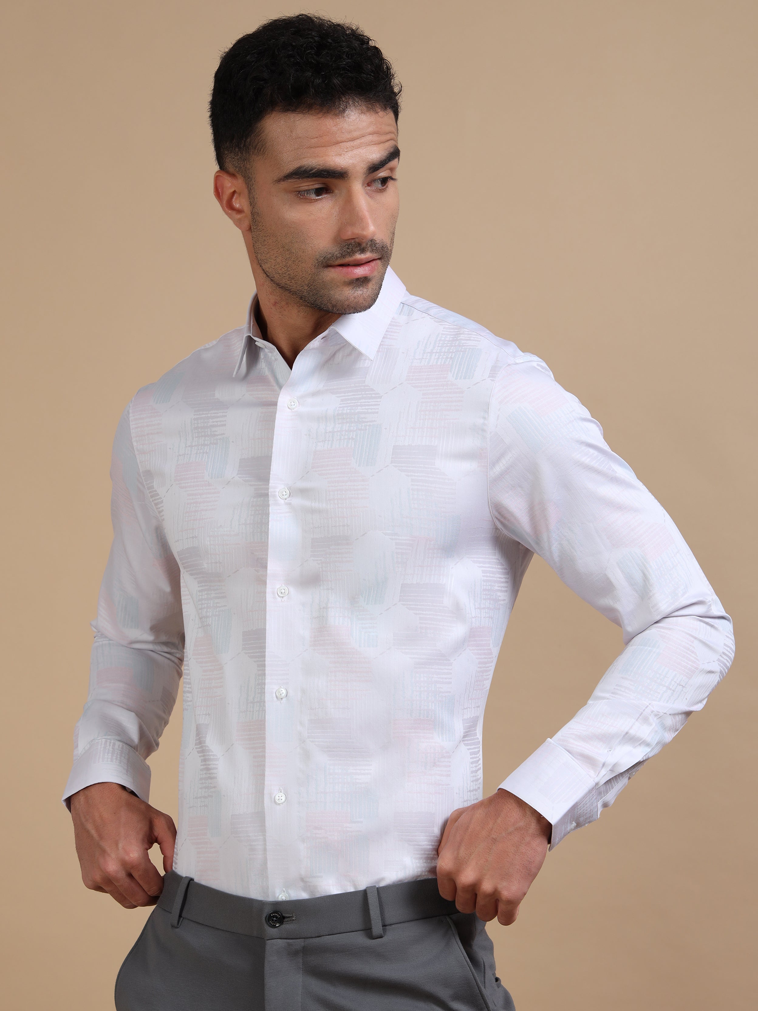 Light Jacquard Festive Shirt