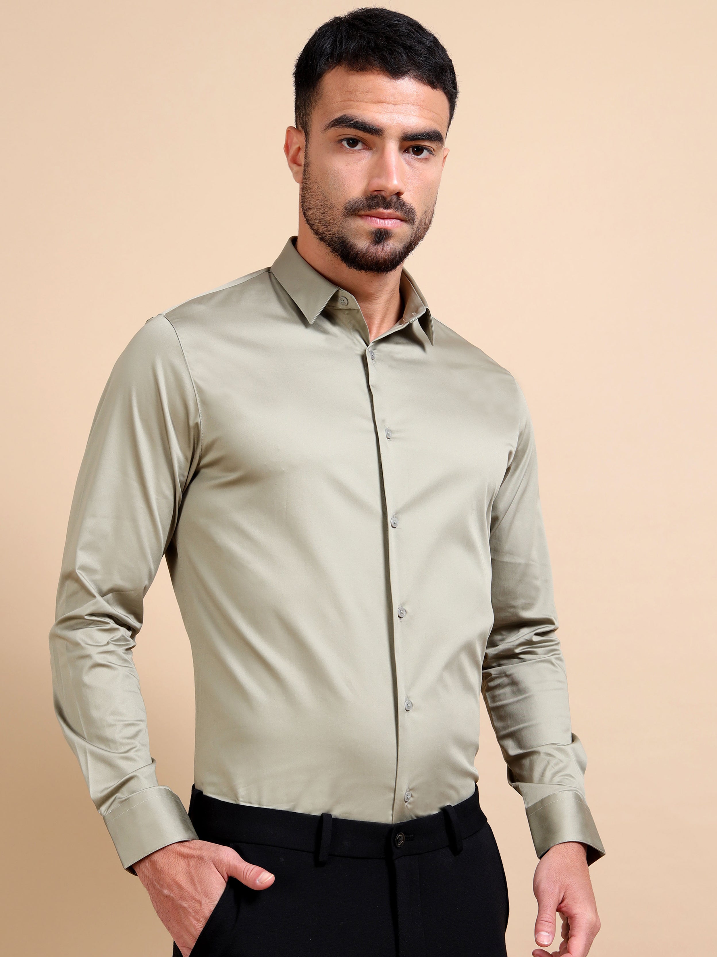 Olive Stretch Premium Shirt