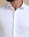 Subtle White Jacquard Premium Shirt