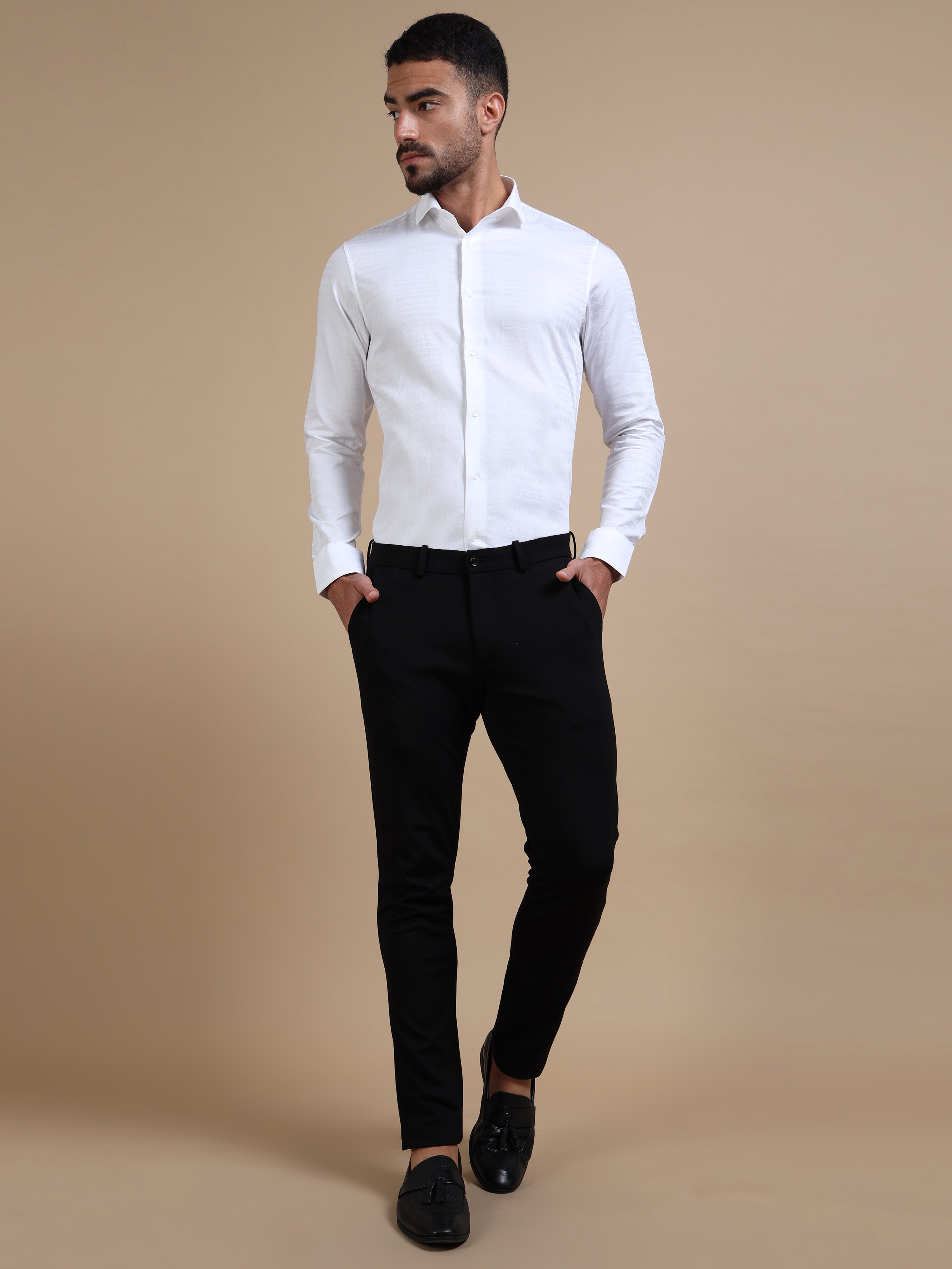 Subtle White Jacquard Premium Shirt