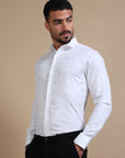 White Self Jacquard Premium Shirt