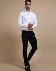 White Self Jacquard Premium Shirt