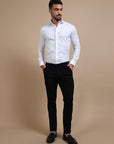 White Self Jacquard Premium Shirt