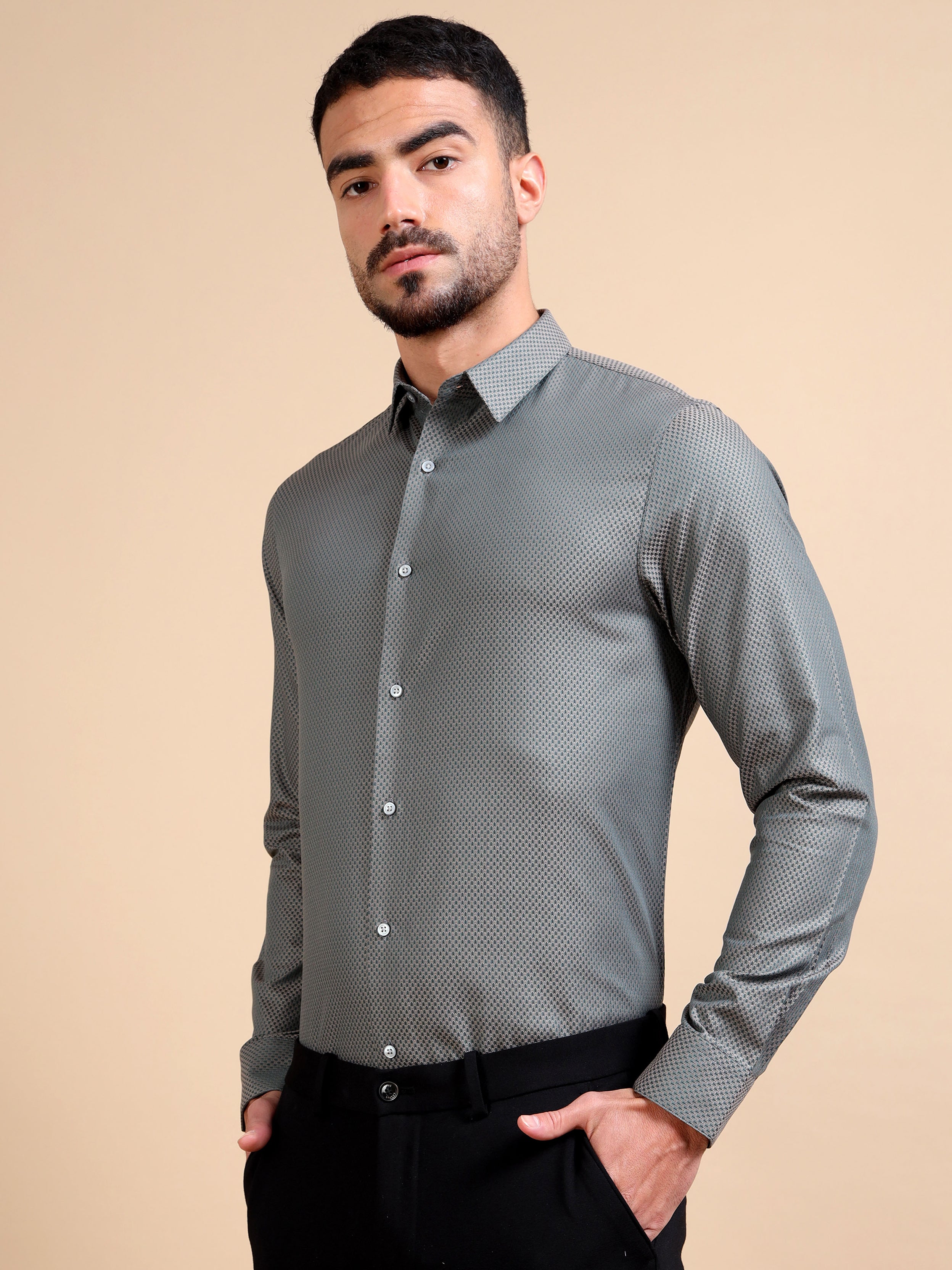 Structure Green Premium Formal Shirt