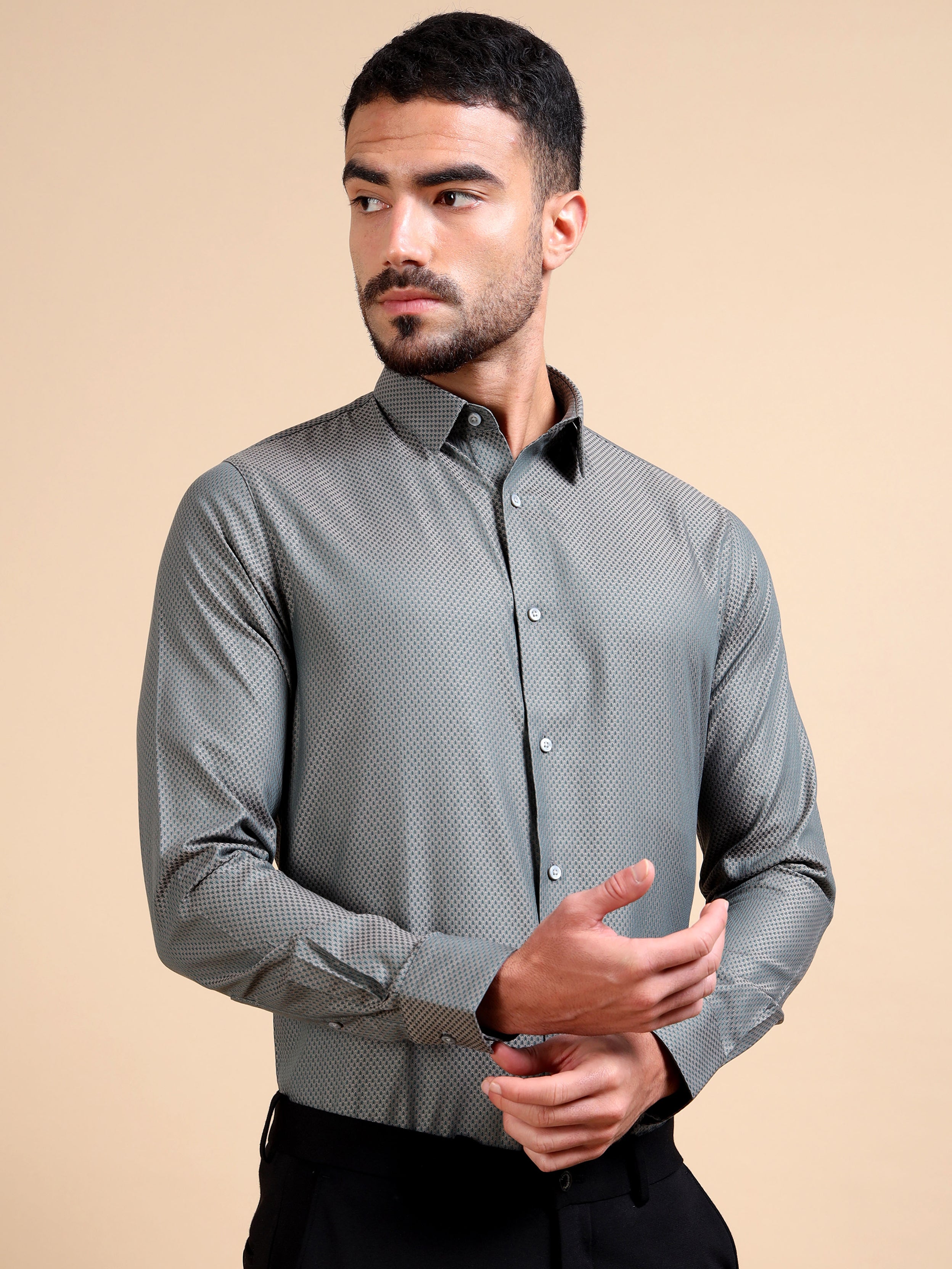 Structure Green Premium Formal Shirt