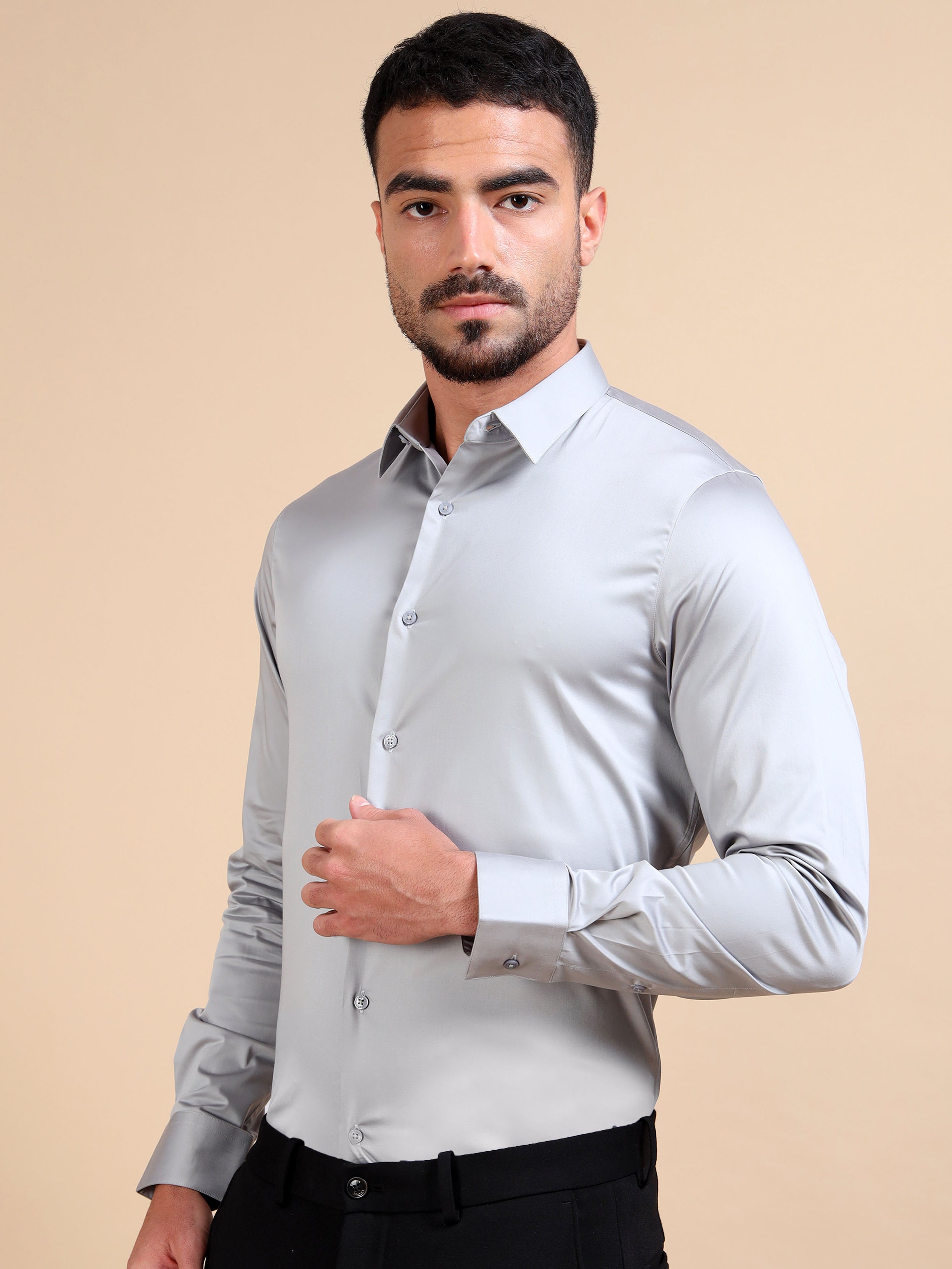 Light Grey Stretch Premium Shirt