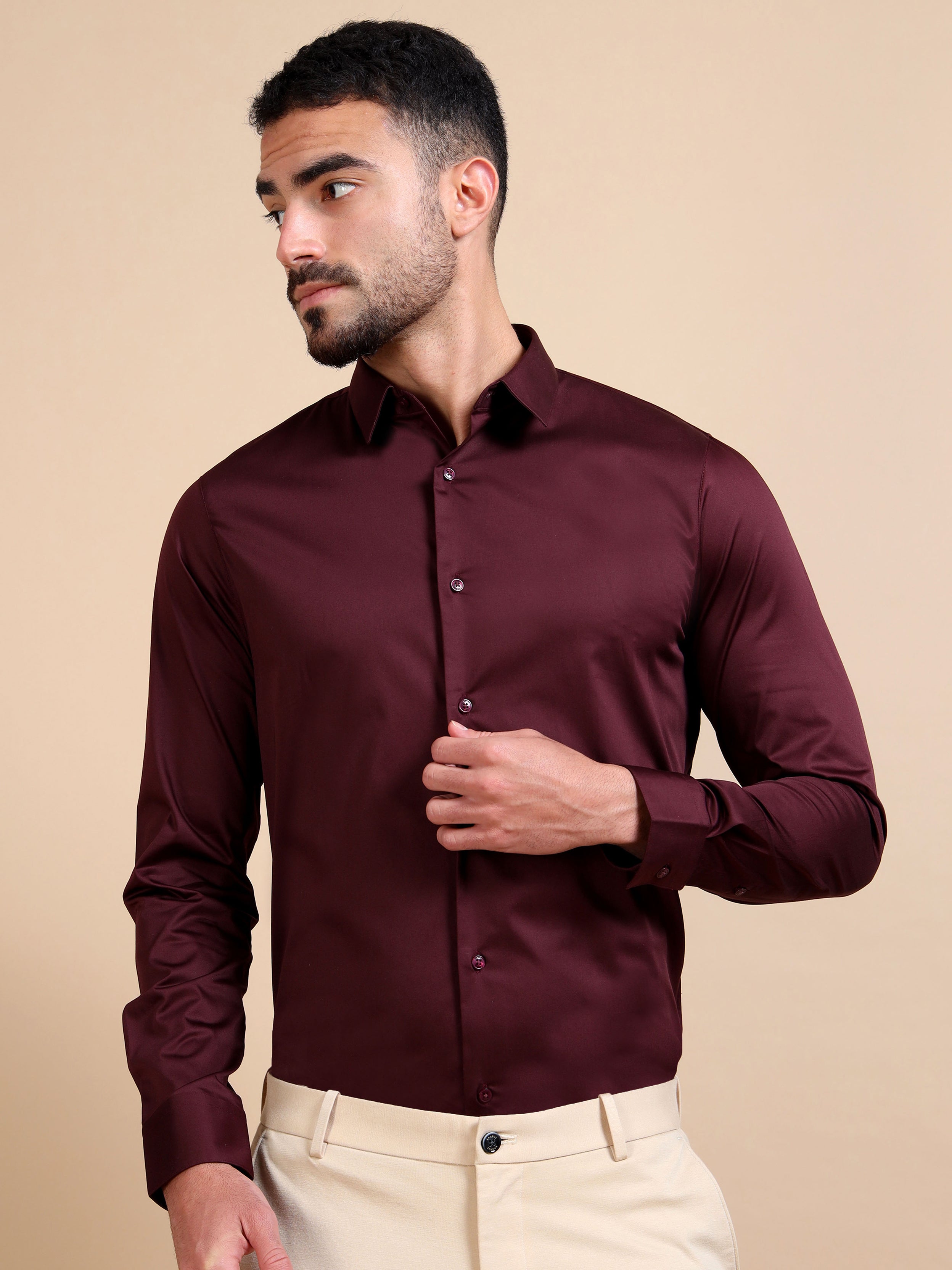 Maroon Stretch Premium Shirt