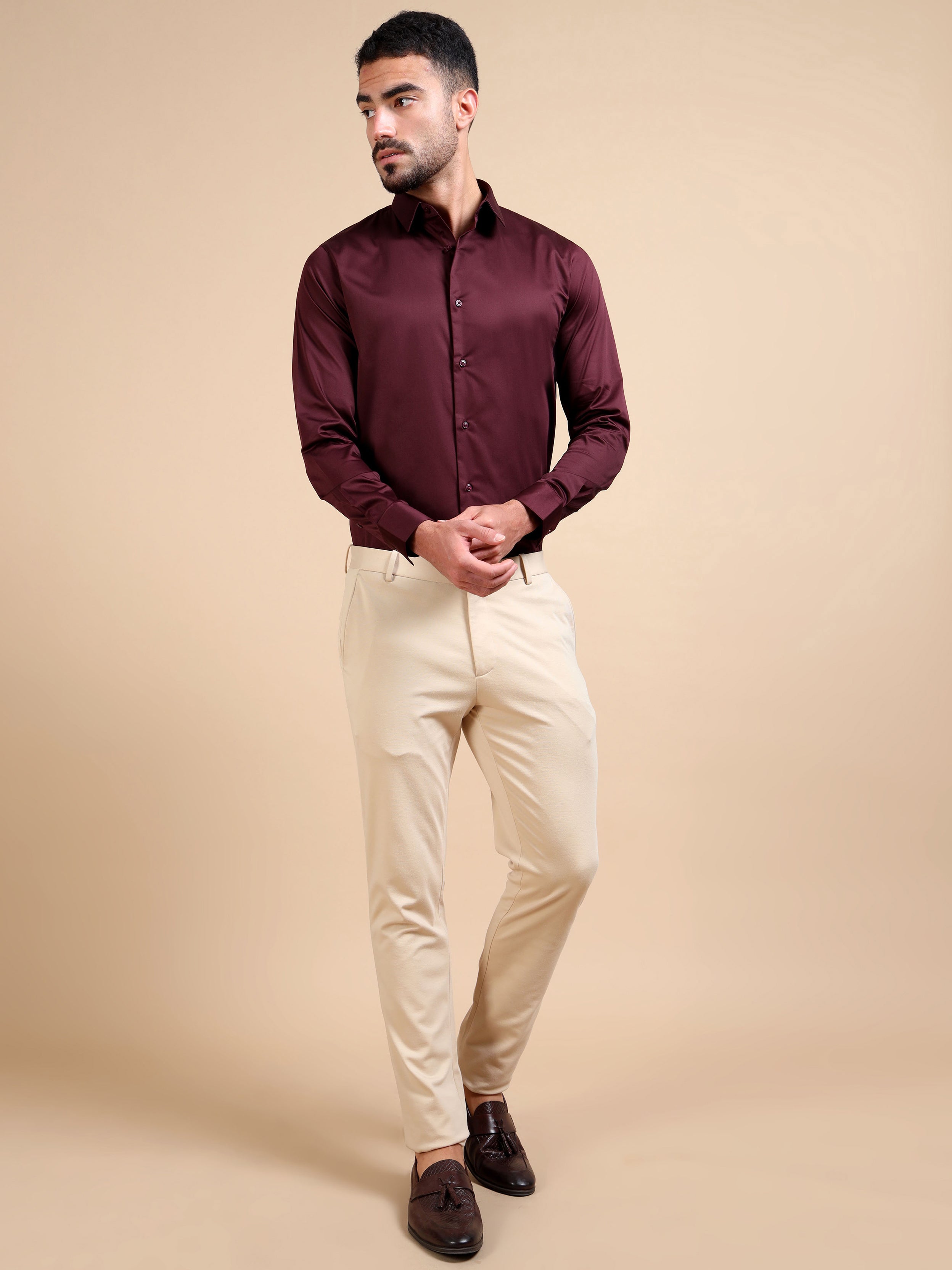 Maroon Stretch Premium Shirt