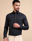 Black Derby Stripe Shirt