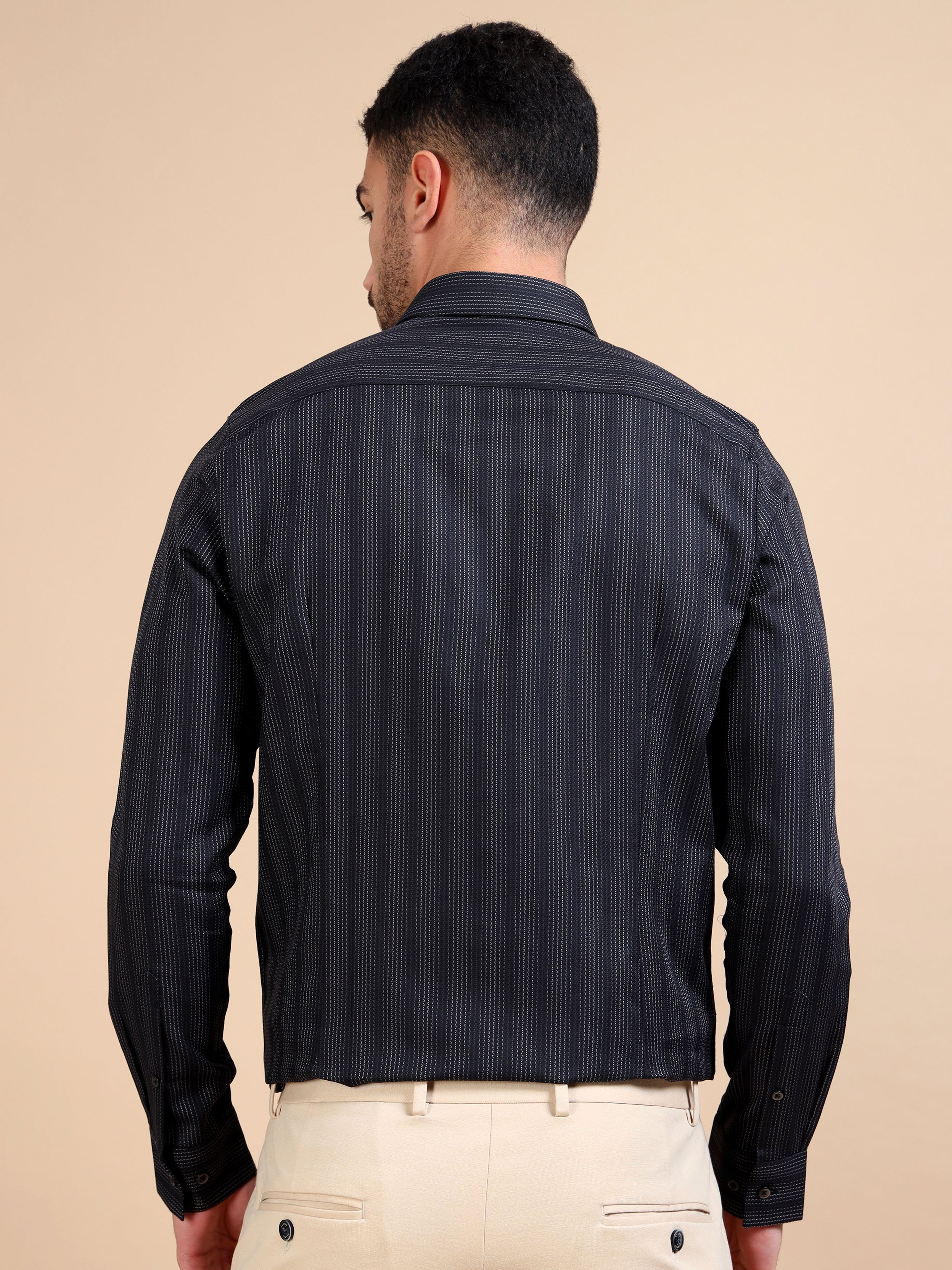 Black Derby Stripe Shirt