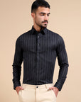 Black Derby Stripe Shirt