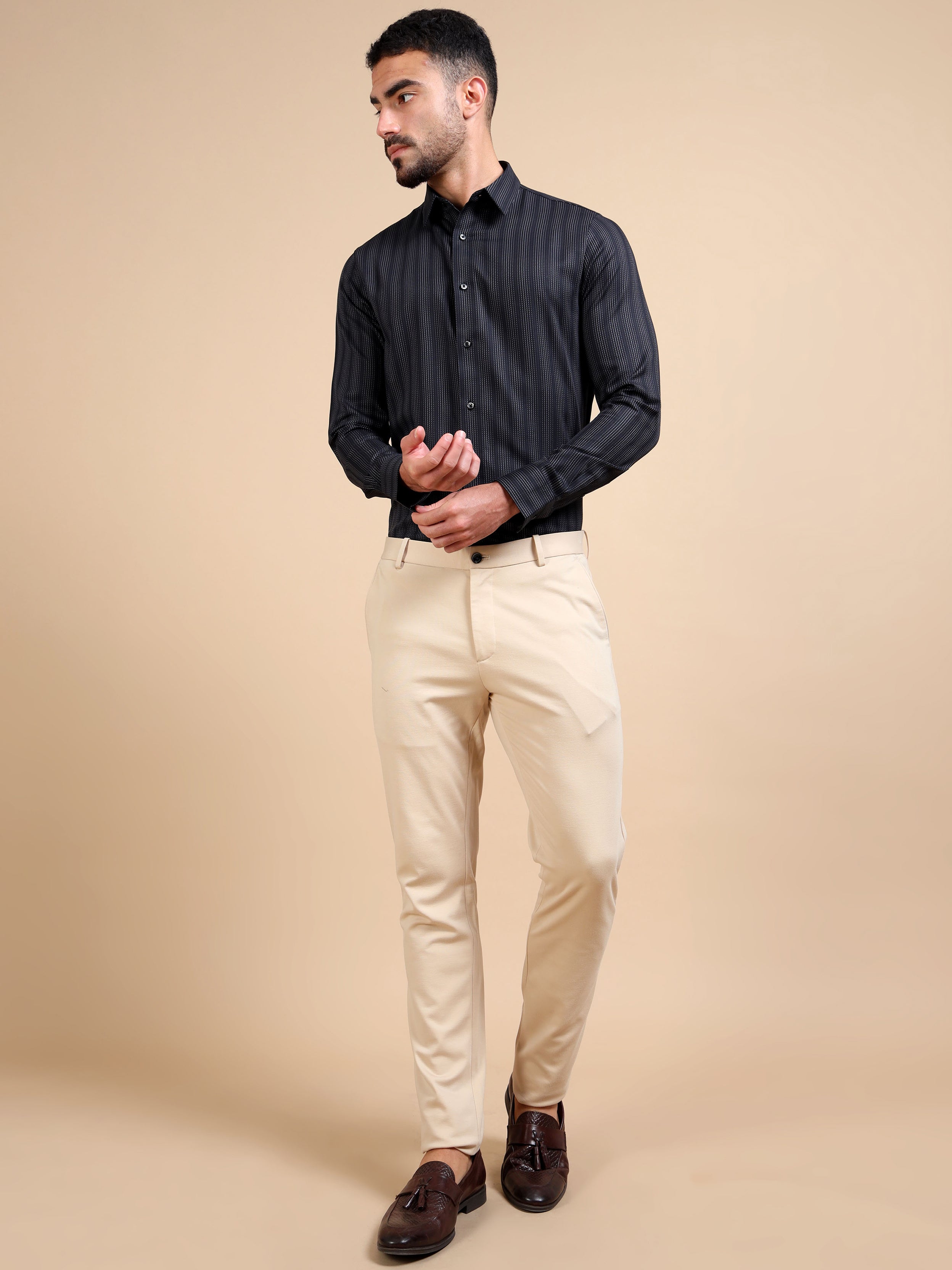 Black Derby Stripe Shirt