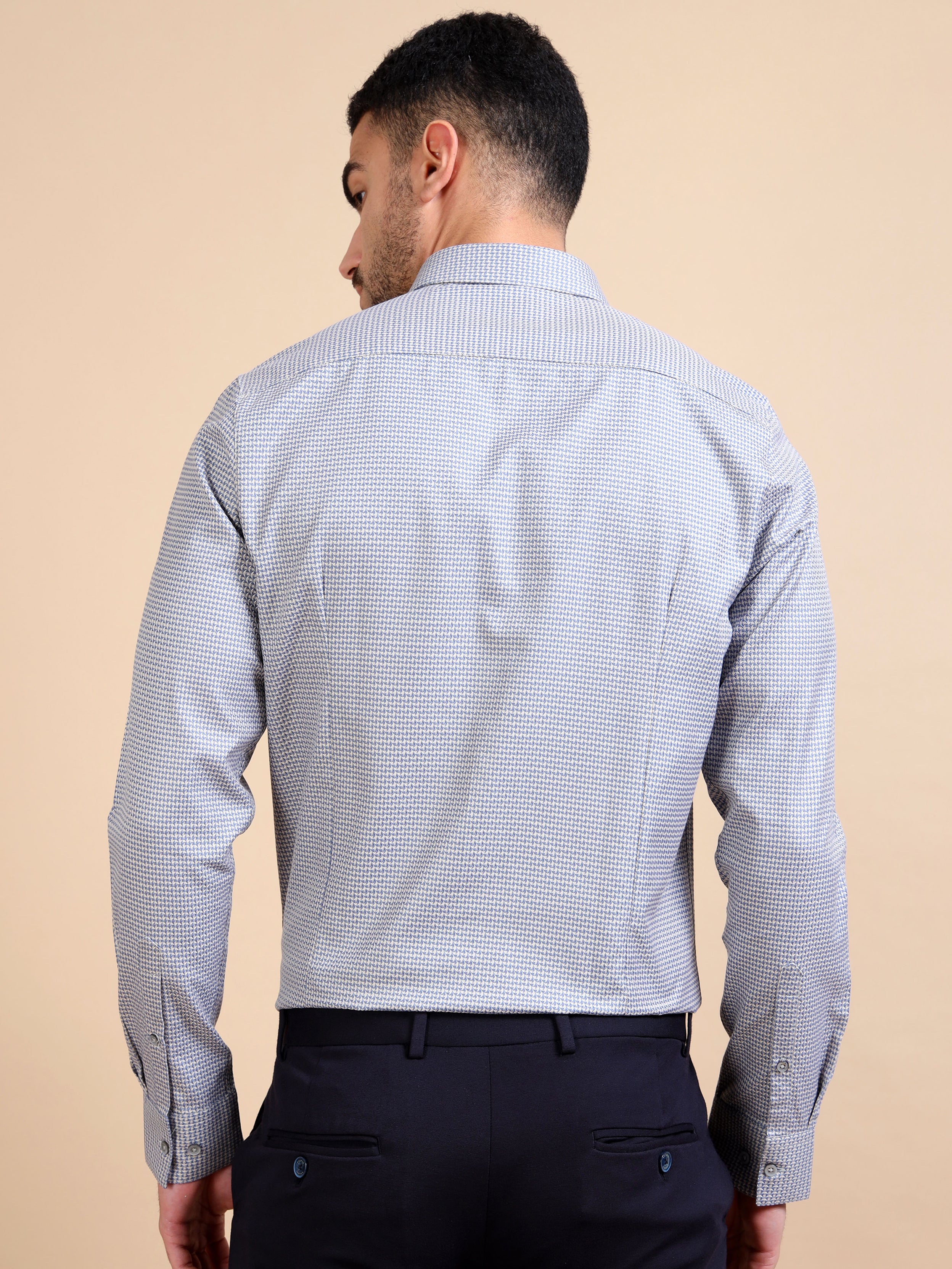 Structure Grey Premium Formal Shirt